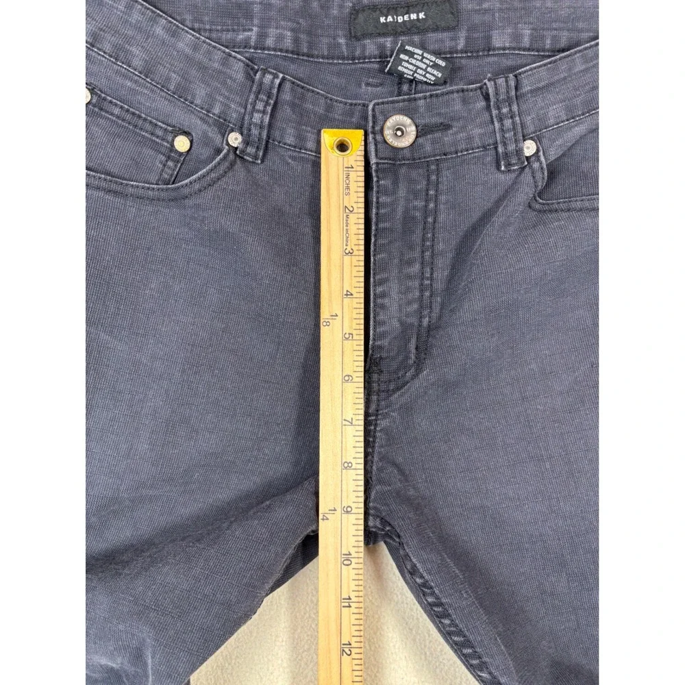 Kayden‎ K Mens Slim Straight Stretch Jeans Dark Charcoal Grey W34 L32
